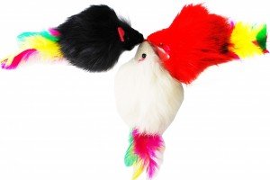 картинка Игрушка Триол (Triol) для кошек - мышь пушистая цветная, 50мм, 4 шт. от магазина Зоокалуга