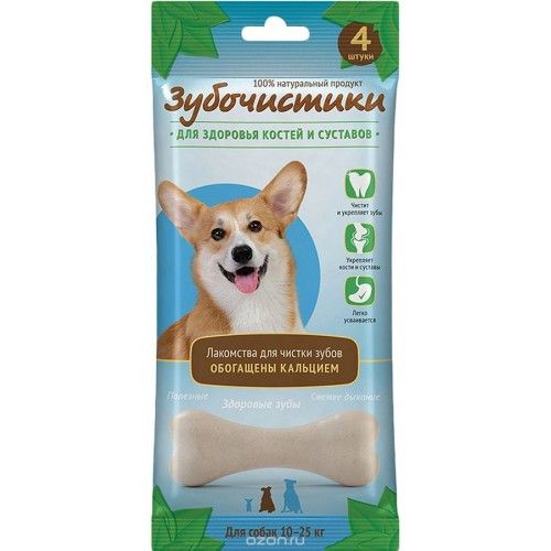 картинка Зубочистики д/соб сред.пор. с Кальцием 90гр от магазина Зоокалуга