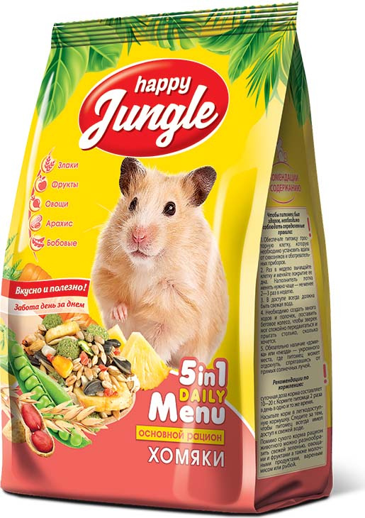 картинка Хэппи Джангл (Happy Jungle) корм для хомяков, 400 гр. от магазина Зоокалуга