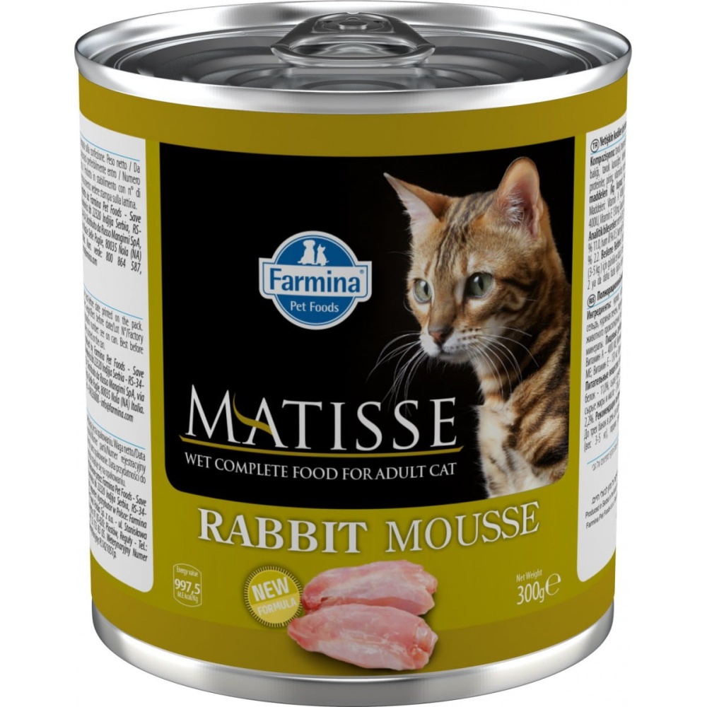 картинка Фармина Матисс (Farmina Matisse) корм консервированный для кошек, мусс с кроликом, 300 гр. от магазина Зоокалуга