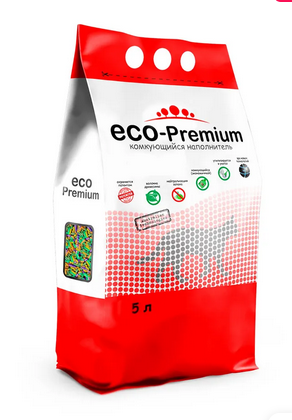 картинка ЭКО-Премиум (ECO Premium) наполнитель,  комкующийся, ТОФУ Тутти-фрутти 5 л. от магазина Зоокалуга