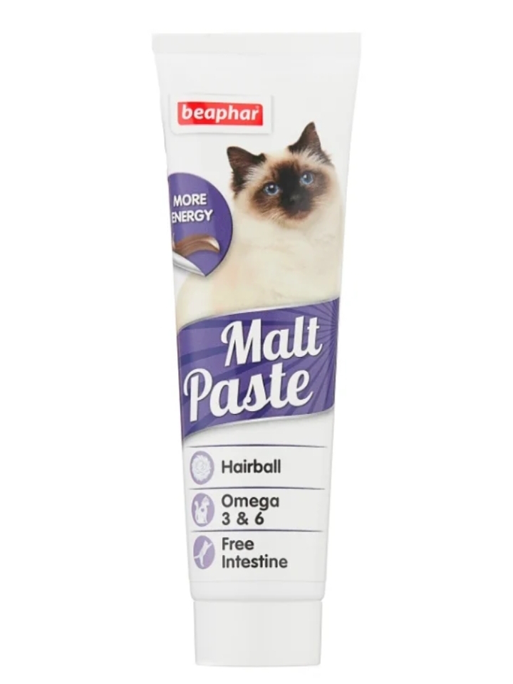 картинка Беафар Мальт паста для выведения шерсти (Beaphar KittysMix) для кошек, 100 гр. от магазина Зоокалуга