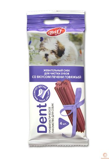 картинка ТИТБИТ Жев.снек DENT д/мелк.собак печень говяж. (в уп 20шт) 40г от магазина Зоокалуга