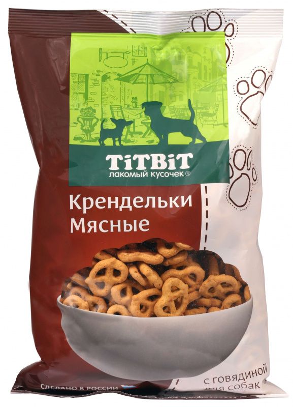 картинка ТитБит Крендельки мясные с говядиной печенье 500гр от магазина Зоокалуга