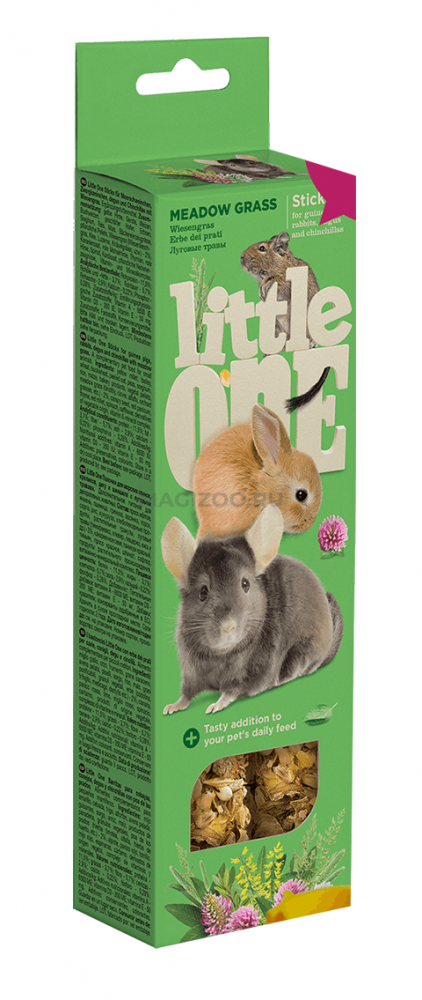 картинка Литл Ван (Little One) палочки для морских свинок, кроликов, шиншилл, луговые травы, 110 гр. от магазина Зоокалуга