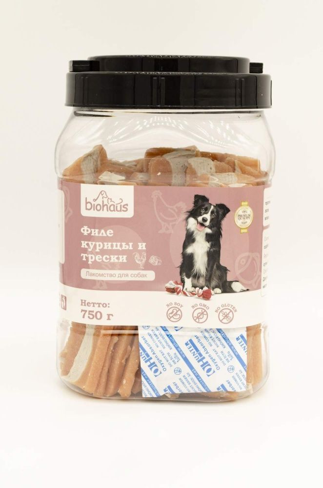 картинка БИОХАУС лак д/соб Филе курицы и трески 750гр от магазина Зоокалуга