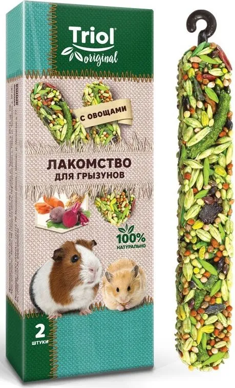 картинка Триол Original палочки д/грыз с овощами 2шт 50гр 1*10 от магазина Зоокалуга