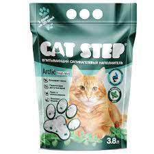 картинка Кэт Стэп (Cat Step) Arctic Fresh Mint наполнитель силикагелевый для кошек, 3,8 л. от магазина Зоокалуга