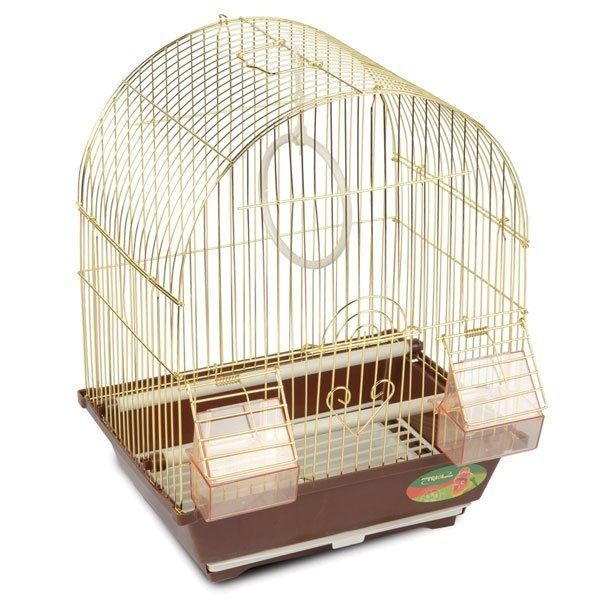 картинка Клетка для птиц ЗОЛОТО 30*23*39см 2100AG-К от магазина Зоокалуга
